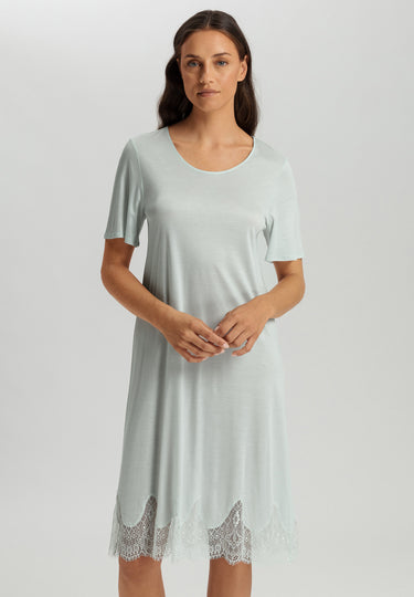 Melia Scalloped Lace Round Neck Nightgown | Ice Flow 74802-2577